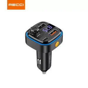 RECCI RQ08 15W+15W MULTI-FUNCTIONAL WITH FM CAR CHARGER - BLACK