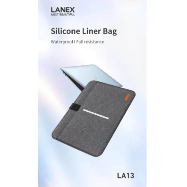 Lanex Silicone Linear Bag, Waterproof, Fall resistance For Laptop & Tablet 14"LA13