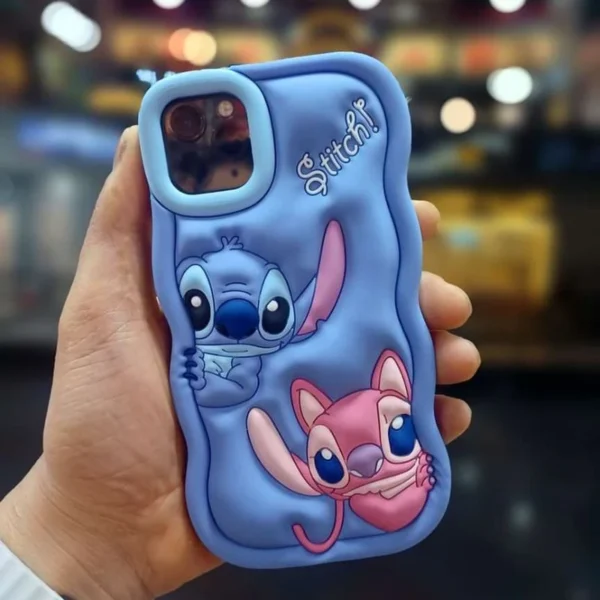 Cute Design: Comfortable case inspired by your favorite Stitch character, will make your phone a masterpiece. Strong Protection: Protects your phone from any shock or scratch to ensure the safety of your phone from any damage. Soft Silicone: Comfortable case in the hand, you will use your phone comfortably. Easy to install and remove: You will change the case easily and without any complications. Made of high-quality materials: It will ensure the durability of the case and its long life.