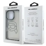 Karl Lagerfeld IML Hard Case With Karl Head Logo Rhinestones