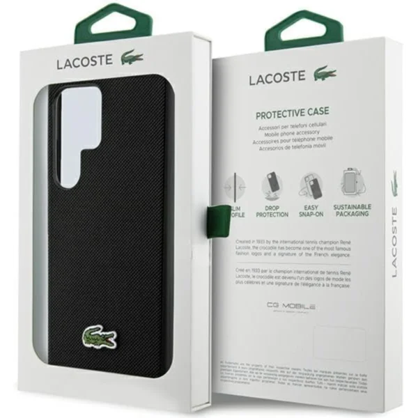 Lacoste Case for S24 Ultra Black Hard Case Iconic