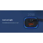 Recci Car Charger PD 20W Led Light1