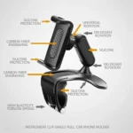 1200° Rotating Phone Car Holder Flexible Dashboard & Sun Visor Mount – MH-6