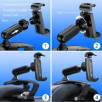 1200° Rotating Phone Car Holder Flexible Dashboard & Sun Visor Mount – MH-6