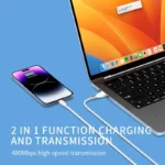 ⁦كابل شحن سريع LANEX من النوع C إلى النوع C 100 وات 1 متر LS29CC⁩ - الصورة ⁦4⁩