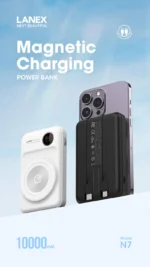 ⁦بنك الطاقة Lanex للشحن المغناطيسي 10000 مللي أمبير N7⁩ - الصورة ⁦5⁩