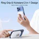 ⁦JR-W030 بنك الطاقة اللاسلكي المغناطيسي بقوة 20 وات مع حامل حلقي سعة 6000 مللي أمبير في الساعة⁩ - الصورة ⁦3⁩