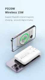 ⁦بنك الطاقة Lanex للشحن المغناطيسي 10000 مللي أمبير N7⁩ - الصورة ⁦6⁩