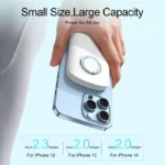 ⁦JR-W030 بنك الطاقة اللاسلكي المغناطيسي بقوة 20 وات مع حامل حلقي سعة 6000 مللي أمبير في الساعة⁩ - الصورة ⁦7⁩