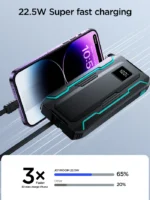 joyroom L018 22.5W Power Bank with Dual Cables 20000mAh-Black - Image 4