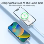 ⁦JR-W030 بنك الطاقة اللاسلكي المغناطيسي بقوة 20 وات مع حامل حلقي سعة 6000 مللي أمبير في الساعة⁩ - الصورة ⁦8⁩