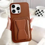 ⁦جراب جلدي مع حامل للبطاقات وحامل للبطاقات⁩ - الصورة ⁦3⁩