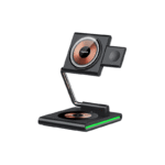 ماكسكو MW07 شاحن لاسلكي قابل للطي 3 في 1 بقوة 15 واط مع دعم MagSafe