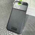 NJOYNY Metal Leather Case iPhone 15 Pro Max - Image 3