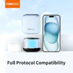 Recci Stylish Power Bank Fast Charging With Dual Cable 10000mAh - Image 4