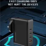 ⁦شاحن ذكي Recci 100W 100W GaN 4 منافذ ذكية⁩ - الصورة ⁦7⁩