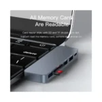 YESIDO HB10 Dual Type-c Hub Splitter 6-in-1 - Image 6