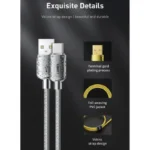 ⁦كابل شحن سريع Lanex Ls28l 6.0a بطول 1.0 متر⁩ - الصورة ⁦2⁩