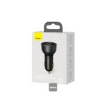 ⁦Baseus CCZX-01 100W USB + Type-C / USB-C شاشة رقمية PPS شحن سريع للسيارة 6 (أسود)⁩ - الصورة ⁦2⁩