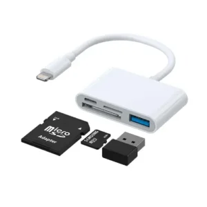 قارئ بطاقات Joyroom S-H142 Lightning إلى USB OTG مقاس 12 سم - أبيض