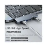 YESIDO HB10 Dual Type-c Hub Splitter 6-in-1 - Image 8