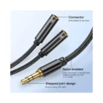 ⁦Joyroom SY-A04 سماعة رأس ذكر إلى 2 أنثى كابل صوت مقسم Y 0.2 متر - أسود⁩ - الصورة ⁦4⁩