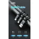 ⁦لانيكس LS38 PD20W/PD100W/100W كابل شحن سريع 1.2 متر⁩ - الصورة ⁦2⁩