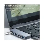 YESIDO HB10 Dual Type-c Hub Splitter 6-in-1 - Image 9