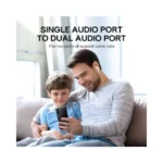 ⁦Joyroom SY-A04 سماعة رأس ذكر إلى 2 أنثى كابل صوت مقسم Y 0.2 متر - أسود⁩ - الصورة ⁦6⁩