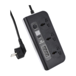 ⁦ايرلدوم ES-SC02 مقبس كهرباء 3 منافذ و4 USB - أسود⁩ - الصورة ⁦2⁩