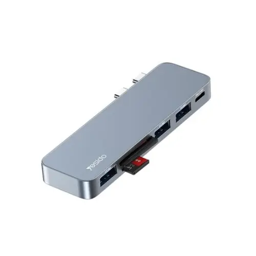 Untitled-design-6-12-1.webp YESIDO HB10 Dual Type-c Hub Splitter 6-in-1 - Image 1