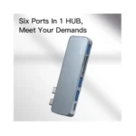 YESIDO HB10 Dual Type-c Hub Splitter 6-in-1 - Image 2