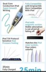 ⁦قلم ستايلس للرسم بالسعة لجهاز ابل ايباد وايباد برو/اير/ميني من انكر (أبيض)⁩ - الصورة ⁦4⁩