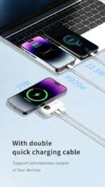 ⁦بنك الطاقة Lanex للشحن المغناطيسي 10000 مللي أمبير N7⁩ - الصورة ⁦4⁩