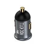 ⁦شاحن السيارة السريع بمنفذين 30 وات من ماكسكو MQ06 - رمادي⁩ - الصورة ⁦4⁩