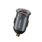 ⁦شاحن السيارة السريع بمنفذين 30 وات من ماكسكو MQ06 - رمادي⁩ - الصورة ⁦3⁩