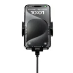 ⁦حامل شاحن السيارة اللاسلكي ماكسكو MZ01 360 درجة 15 وات - أسود⁩ - الصورة ⁦4⁩