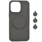 جراب خلفي مصنوع من السيليكون بعدسات كاميرا لموبايل آبل آيفون