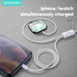 joyroombenseriesmagnetic2-in-1chargingcableforapplewatch&iphone–1.5m(white)