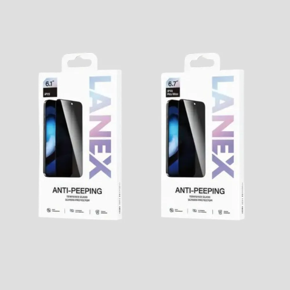 lanex-antipeeping-temperedglassscreenprotector-1.webp لانيكس- واقي شاشة زجاجي مقاوم لاختراق النظر -زجاج مقوى - الصورة 1