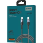 ⁦كابل Lanex Smart Power Off من النوع C إلى Lightning LS42CL⁩ - الصورة ⁦2⁩