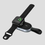 Maxco MW06 2-in-1 Smart self-Charging Magnetic Watch Charger 1200mAh - Blcak - Image 2