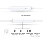 OPPO R15 half In-Ear Wired Headphones (White) - Image 2