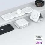 ⁦شاحن Lanex قابل للطي وحامل سطح المكتب شاحن متعدد الوظائف بالامتصاص المغناطيسي⁩ - الصورة ⁦2⁩