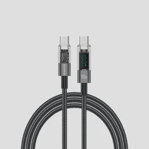 Maxco MS03CC Braided Cable 100W Type-c to Type-c with Digital Display 200CM - Black