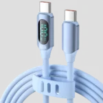 Maxco MS06CC Silicone Cable 100W Type-c to Type-c with Digital Display 200CM - Blue