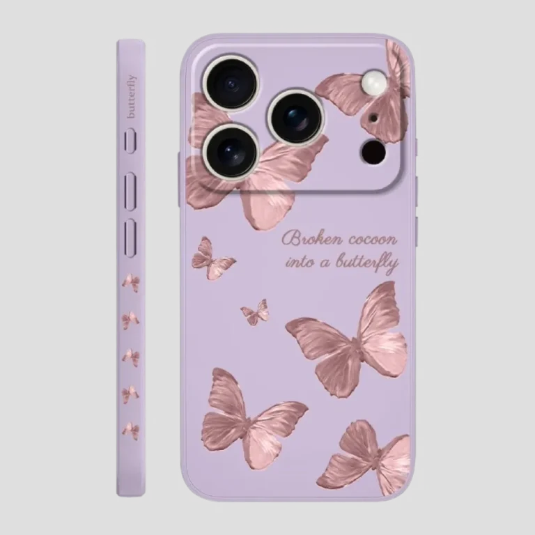 Fekra Red Butterfly Silicone Case