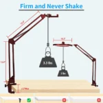 LUXSURE Overhead Phone Mount with Ring Light