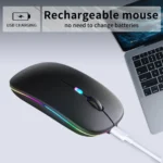 KANMABPC Dual-Mode Wireless Rechargeable LED Mouse