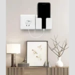 Universal Wall-Mounted Adhesive Phone Holder with Charging Port